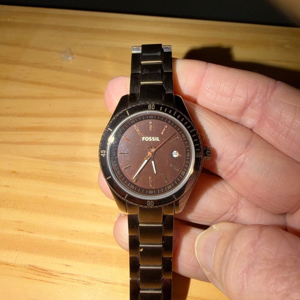 Fossil Dark Brown Stainless Steel Watch